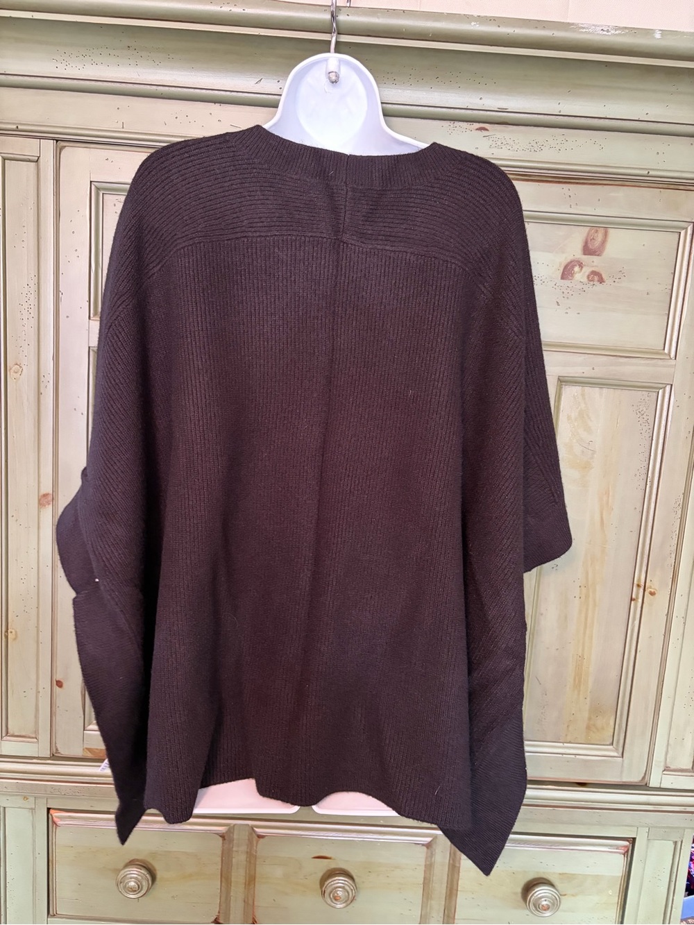 Talbots V-Neck Button Poncho - Picture 3 of 5
